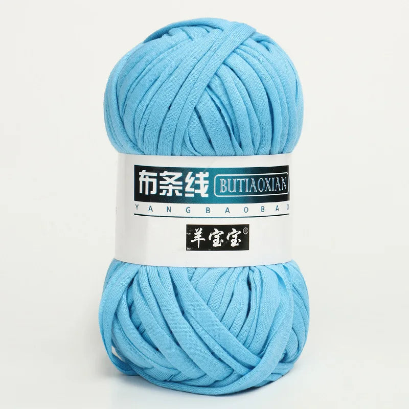 100g Tshirt Yarn Cloth Strip Crochet Thread Ball Hook Shoe Bag Cushion Floor Mat DIY Hand Woven Coarse Cloth Strip Thread