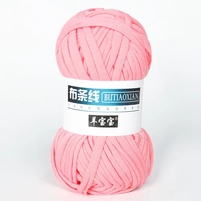 100g Tshirt Yarn Cloth Strip Crochet Thread Ball Hook Shoe Bag Cushion Floor Mat DIY Hand Woven Coarse Cloth Strip Thread