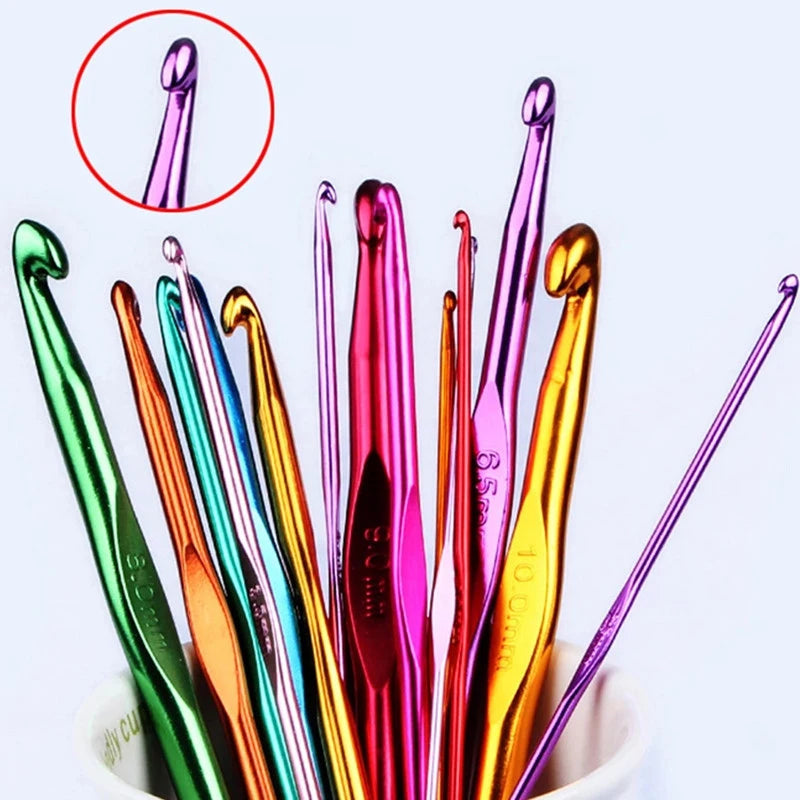 22Pcs Crochet Hooks Kits With Storage Bag Soft Handle Crochet Needles Yarn Weave Knitting Needles DIY Weaving Tool Hand Tool