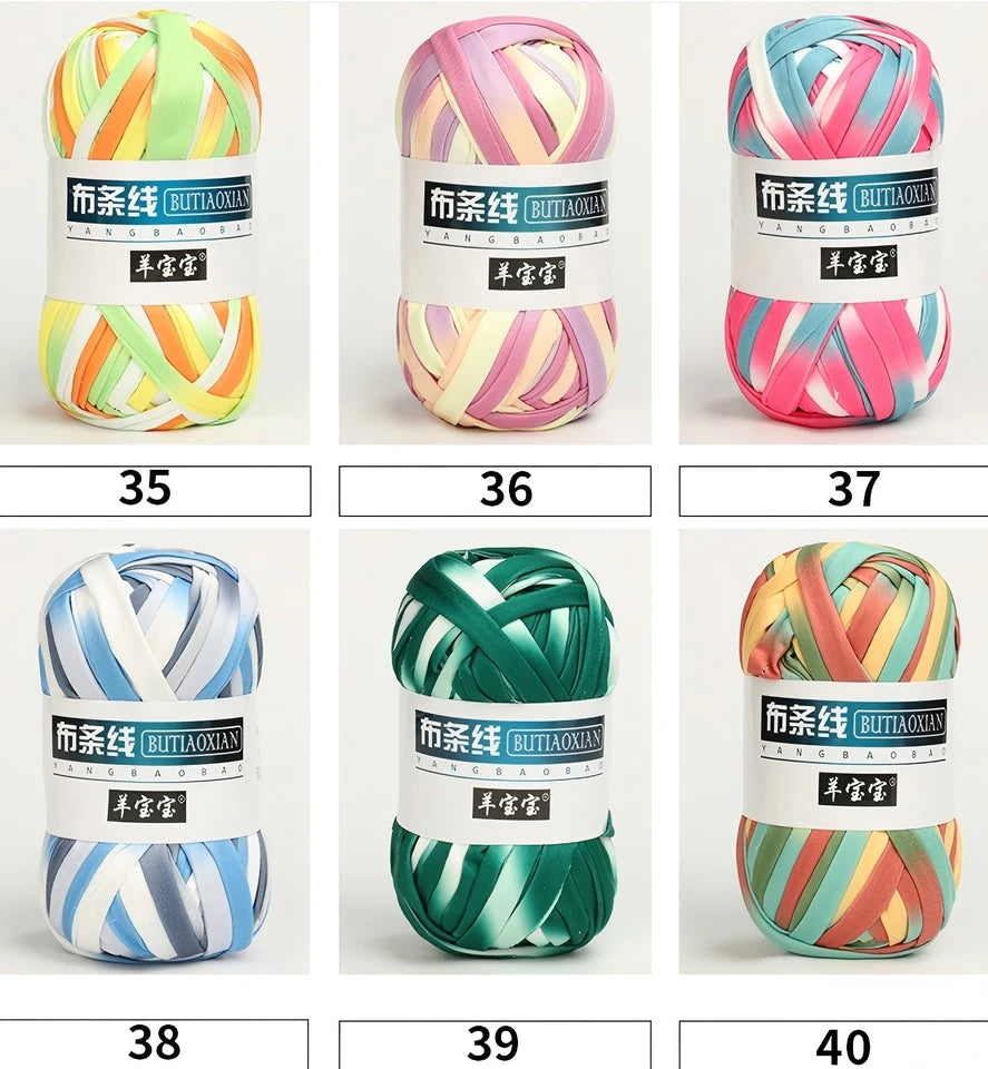 100g Tshirt Yarn Cloth Strip Crochet Thread Ball Hook Shoe Bag Cushion Floor Mat DIY Hand Woven Coarse Cloth Strip Thread