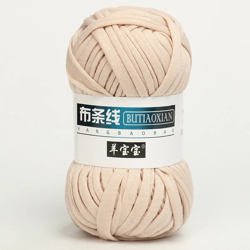 100g Tshirt Yarn Cloth Strip Crochet Thread Ball Hook Shoe Bag Cushion Floor Mat DIY Hand Woven Coarse Cloth Strip Thread
