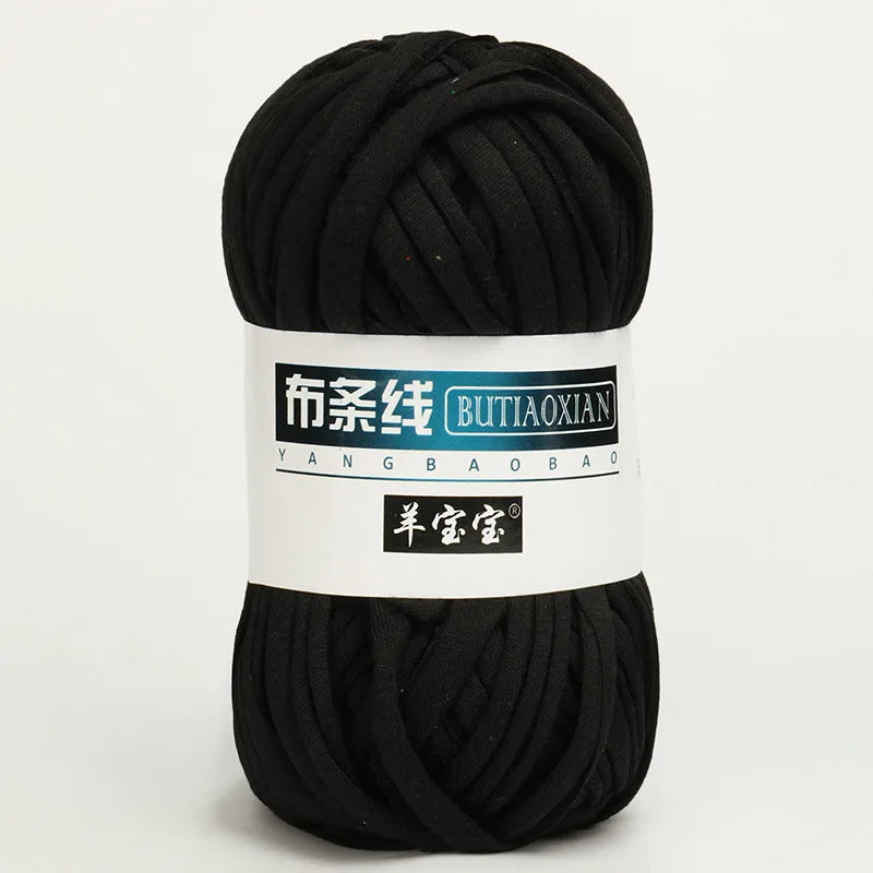 100g Tshirt Yarn Cloth Strip Crochet Thread Ball Hook Shoe Bag Cushion Floor Mat DIY Hand Woven Coarse Cloth Strip Thread