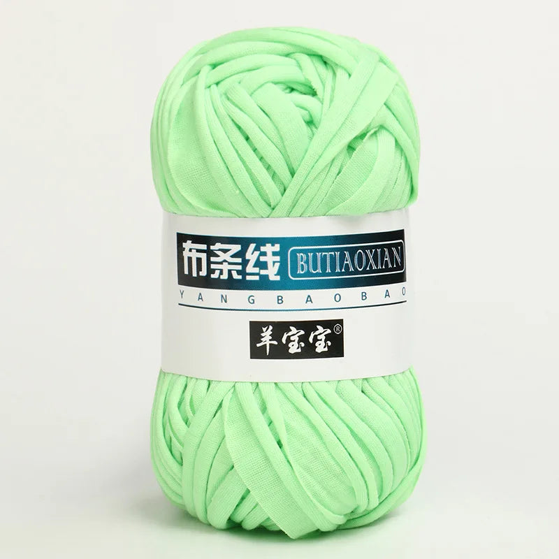 100g Tshirt Yarn Cloth Strip Crochet Thread Ball Hook Shoe Bag Cushion Floor Mat DIY Hand Woven Coarse Cloth Strip Thread