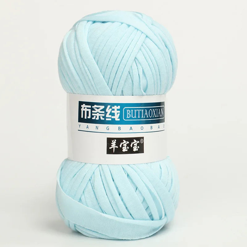 100g Tshirt Yarn Cloth Strip Crochet Thread Ball Hook Shoe Bag Cushion Floor Mat DIY Hand Woven Coarse Cloth Strip Thread