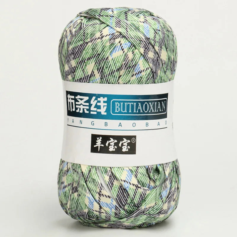 100g Tshirt Yarn Cloth Strip Crochet Thread Ball Hook Shoe Bag Cushion Floor Mat DIY Hand Woven Coarse Cloth Strip Thread