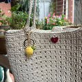 10pcs Finished Mini Fruits Hand Knitted Keychain Crocheted Mango lemon tomato Keyring Pendants Handbag Decor Women Jewelry Gifts