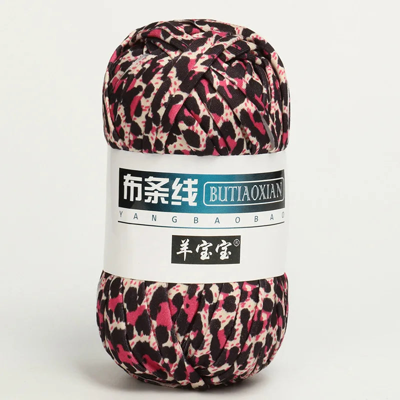 100g Tshirt Yarn Cloth Strip Crochet Thread Ball Hook Shoe Bag Cushion Floor Mat DIY Hand Woven Coarse Cloth Strip Thread