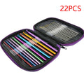 22Pcs Crochet Hooks Kits With Storage Bag Soft Handle Crochet Needles Yarn Weave Knitting Needles DIY Weaving Tool Hand Tool